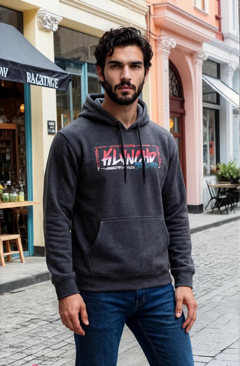 Casual Wear Hoodie Men Bold Statement Design Graphic Sweatshirt Anime Inspired Streetwear Urban Fashion Black Pullover Midweight Fleece Motivational Philosophy Contemporary Apparel Everyday Clothing Comfortable Daily Wear Gift For Men