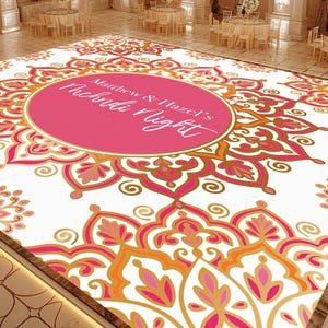Custom colorful mandala dancefloor wrap