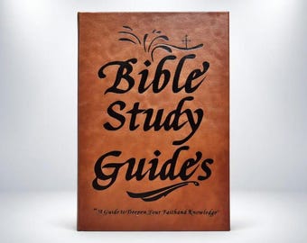 Bibelstudieguider | Trosjournal i läderstil med inbunden pärm