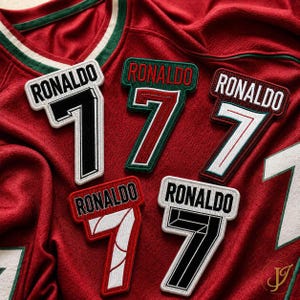 Écusson brodé Ronaldo 7, écusson numéro imprimé pour maillot de football, écusson à coudre inspiré des fans pour veste, chemise ou sac à dos
