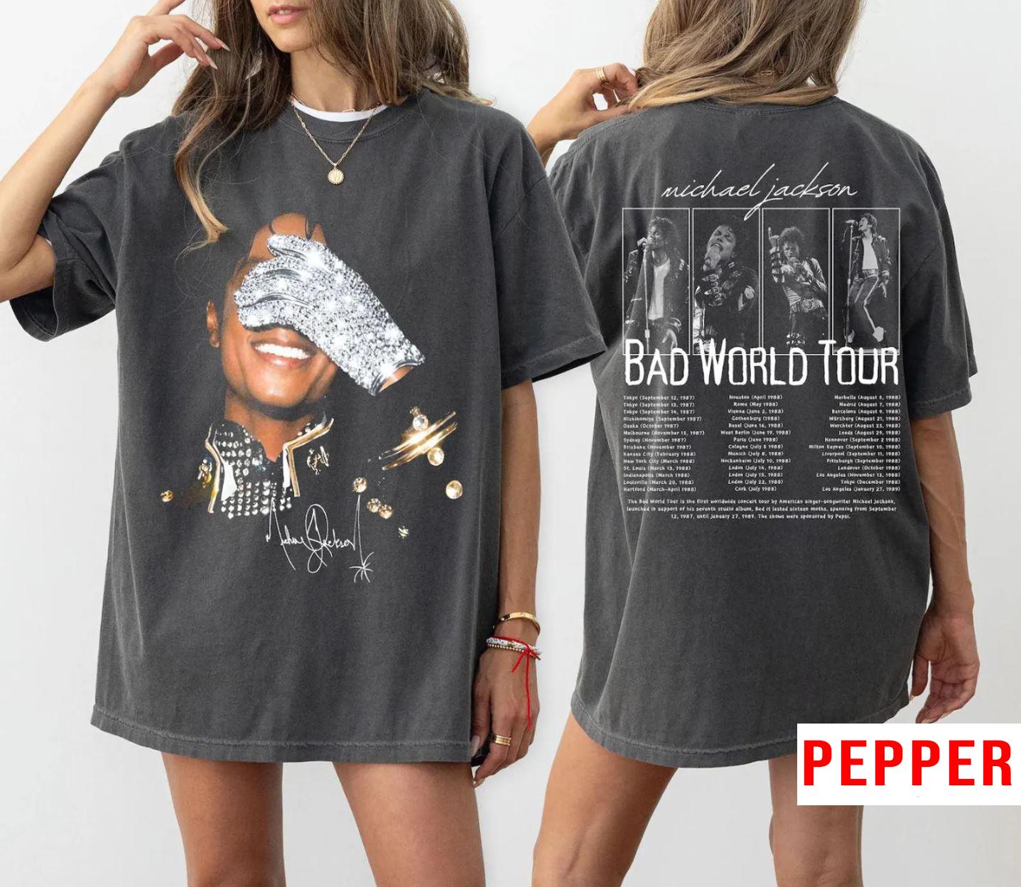 Michael Jackson Bad Tour Shirt - Etsy Canada