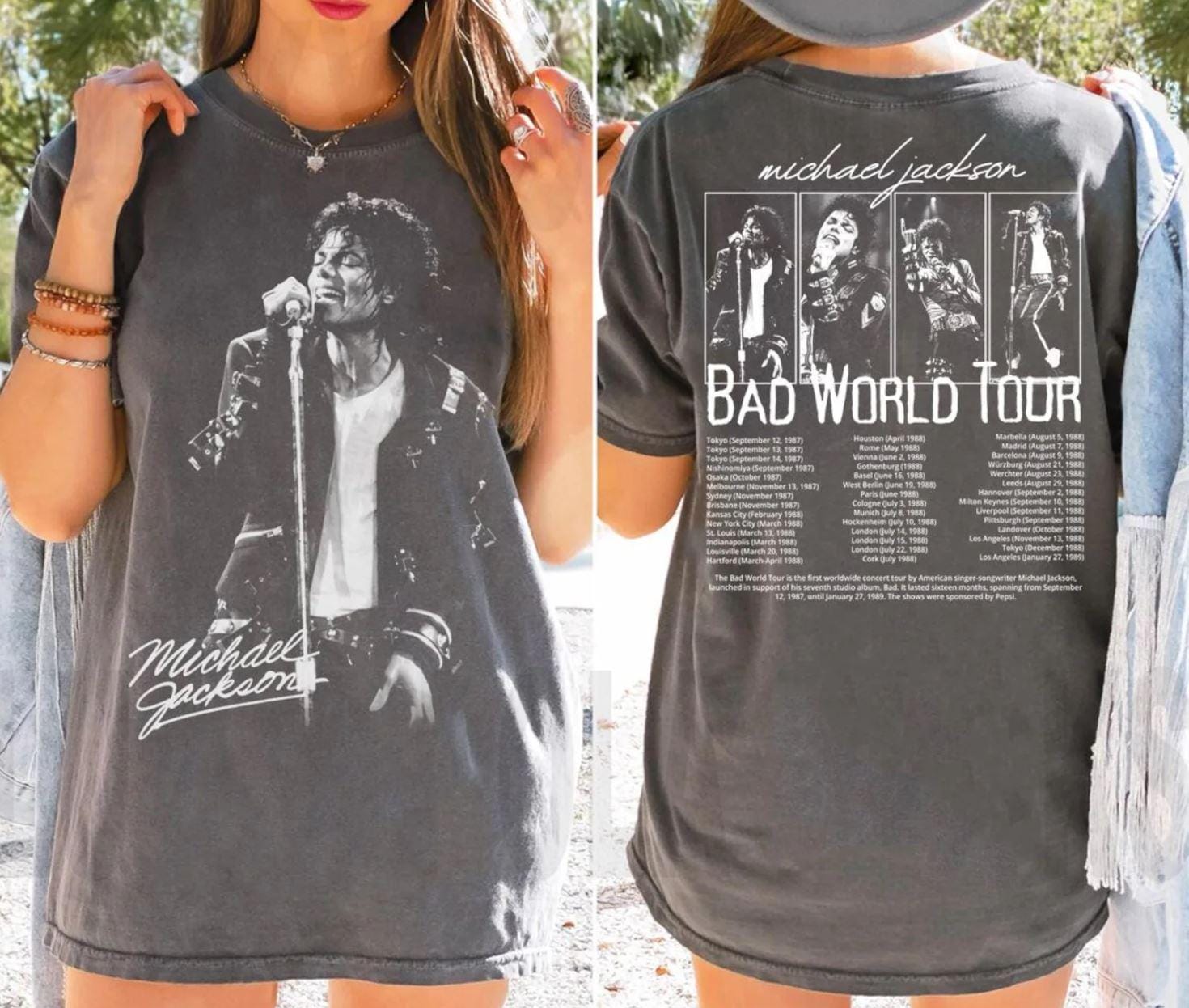 Michael Jackson Bad Tour Tshirt - Etsy
