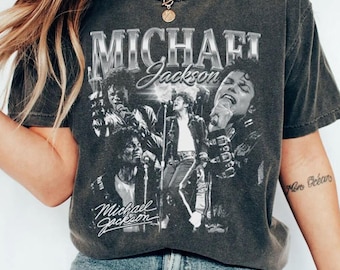 Camiseta vintage de Michael Jackson, camiseta vintage de Michael Jackson de los 90, camiseta de Jackson, camiseta de Michael King Of Pop, regalo para fans de Michael