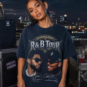 Usher x Chris Brown Tour Shirt 2026, R&B Tour 2026 Concert T-Shirt, Tour Dates Urban Music Fan Shirt, Hip Hop Graphic Tee image 3