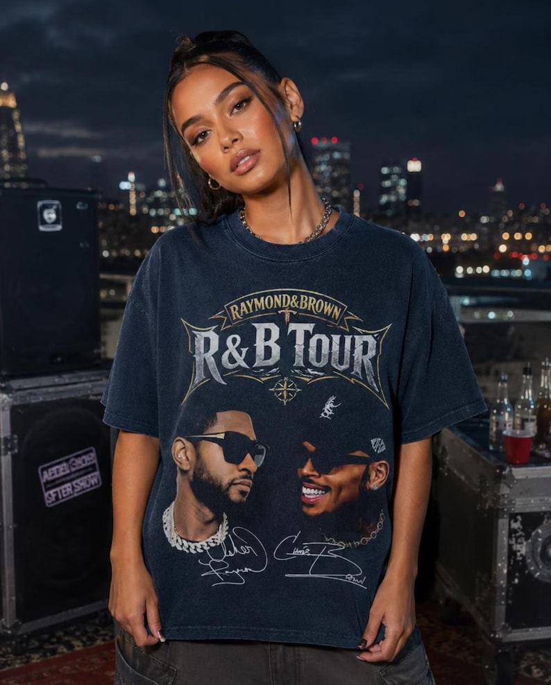 Usher x Chris Brown Tour Shirt 2026, R&B Tour 2026 Concert T-Shirt, Tour Dates Urban Music Fan Shirt, Hip Hop Graphic Tee image 3