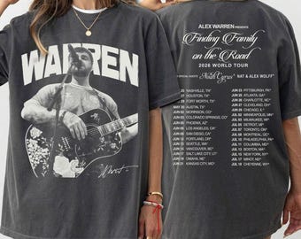 Alex Warren findet Familie auf der Straße Konzert Shirt, Alex Warren Tour 2026 Shirt, Warren Comfort Colors Vintage 90er Jahre Grafik Musik Fan Geschenk
