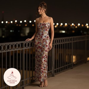 slim fit dress slacks Sexy Long Simple Navy Blue Spaghetti Straps Prom Evening Dresses with Slit main image 1