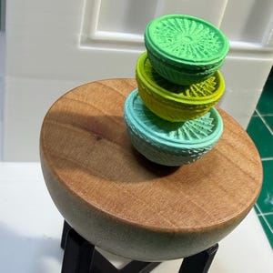 Miniature Old School Tupperware bowls (set of 3) 1:12 scale (Customizable)
