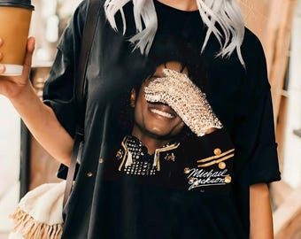 Maglietta vintage di Michael Jackson, T-shirt di Michael Jackson, Maglietta per fan di Michael, Maglietta Michael Jackson Re del Pop