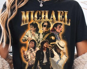 Maglietta vintage di Michael Jackson, T-shirt di Michael Jackson, Maglietta per fan di Michael, Maglietta Michael Jackson Re del Pop
