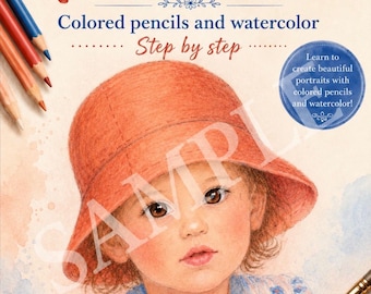 Veronica. Watercolor and colored pencil tutorial showing you how to draw a face and color a face using different techniques.