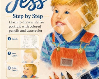 Jessica. Un guide étape par étape aux crayons de couleur et à l'aquarelle pour des dessins réalistes.