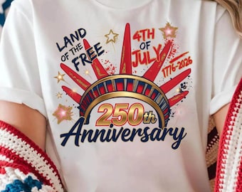 Comfort Colors® 250th Anniversary Shirt for 4th of July TShirt for Independence Day Tee