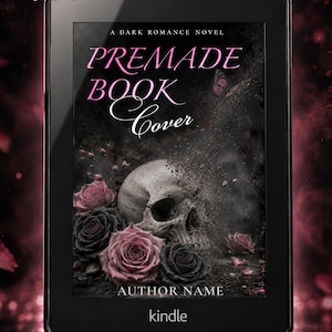 Dark Romance Book Cover Template, Canva Editable Premade Cover for Authors