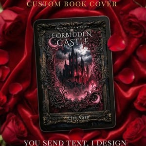 Gothic Ebook Cover Template, Dark Fantasy Kindle Cover, Editable in Canva, Premade Book Cover for Romance Authors, Custom Text Design