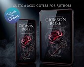 Dark Romance Book Cover Template, Editable Canva Ebook Cover, Gothic Rose Premade Cover, Custom Book Cover for Authors, Fantasy Romance