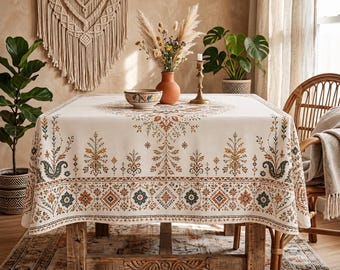 Custom Tablecloth, Personalized Pattern Tablecloth Custom Rectangular Table Cover for Trade Show Wedding Party Decor Dining, Party Supplies