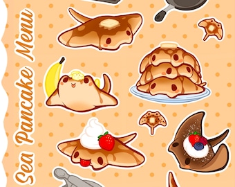Sea Pancakes Vinyl Sticker Sheet