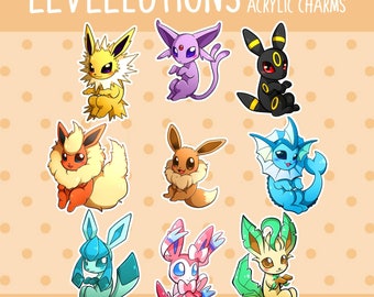 Eeveelutions 2" doppelseitige Acryl Charms