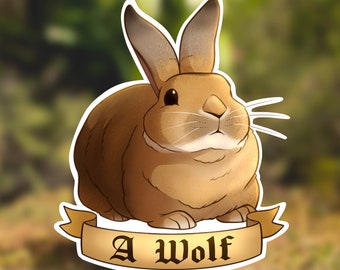 A Wolf 3” Vinyl Sticker