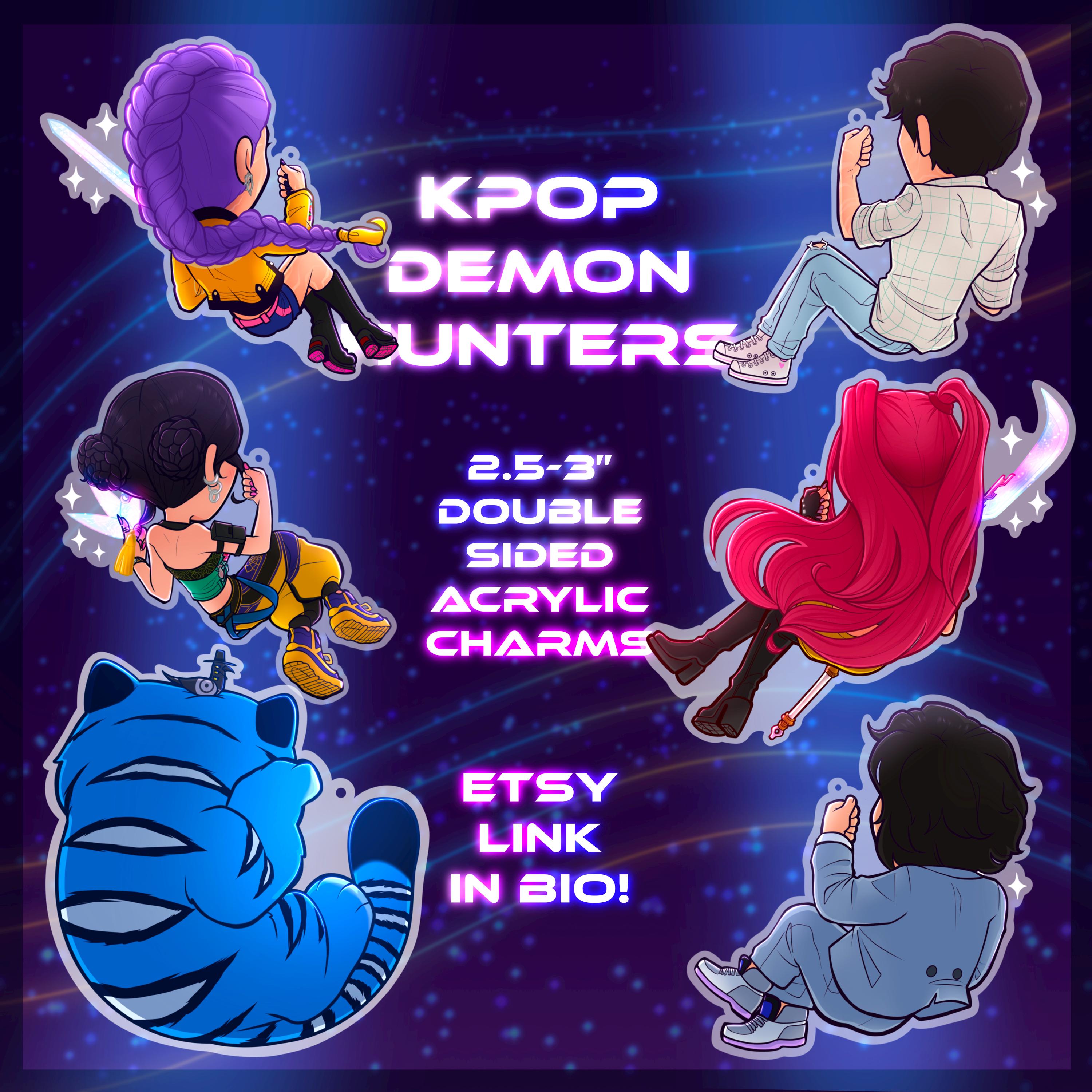Kpop Demon Hunters Double-sided Acrylic Charms 2.5-3