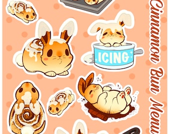Cinnamon Buns Vinyl Sticker Sheet