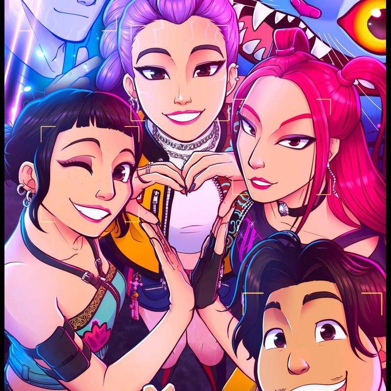 Kpop Demon Hunters Zoey Fanart Etsy