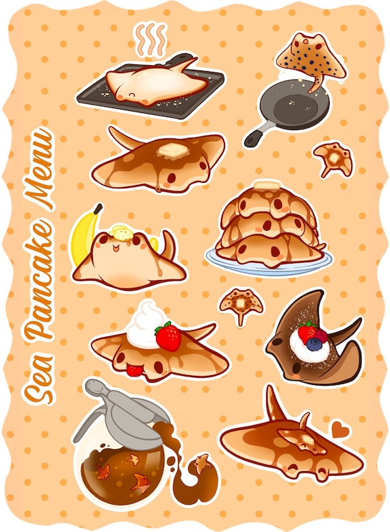 Sea Pancakes Vinyl Sticker Sheet Etsy