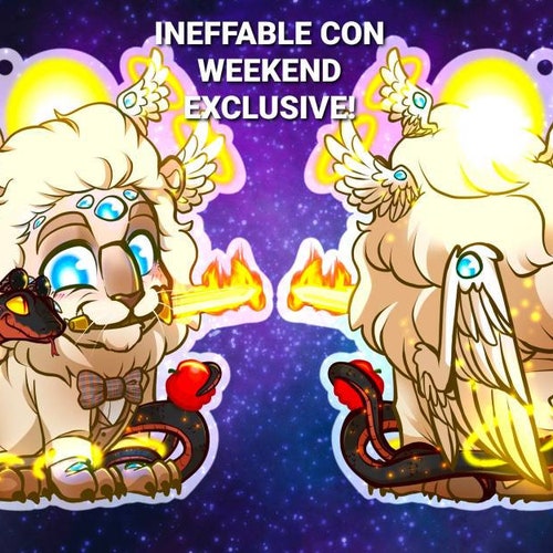 True Form Aziraphale + Crowley 3" Double-Sided Acrylic Charm (OCT 22-24 ONLY)