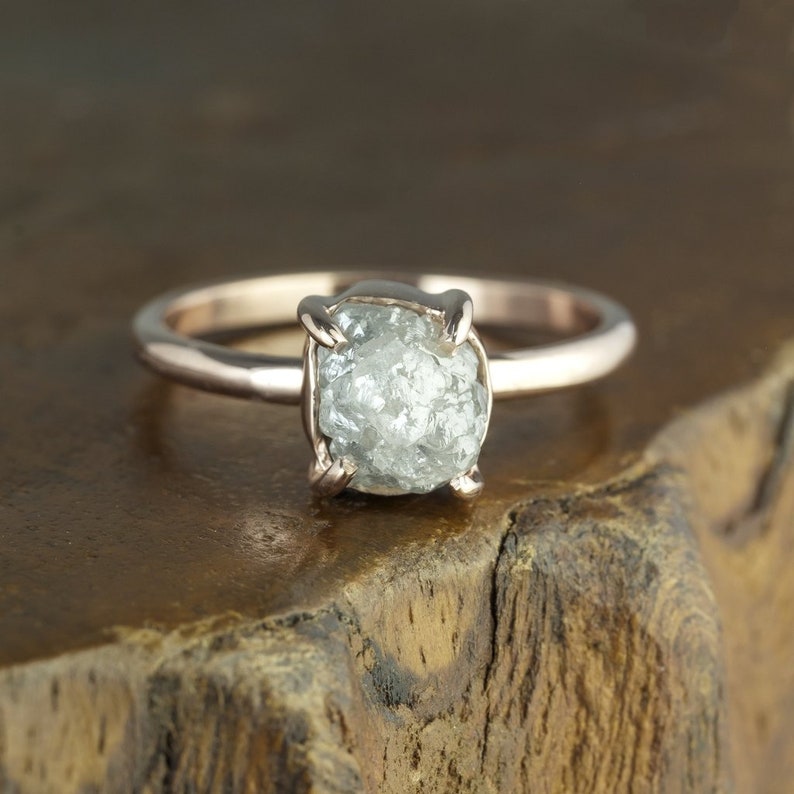 uncut diamond engagement ring uncut diamond engagement ring