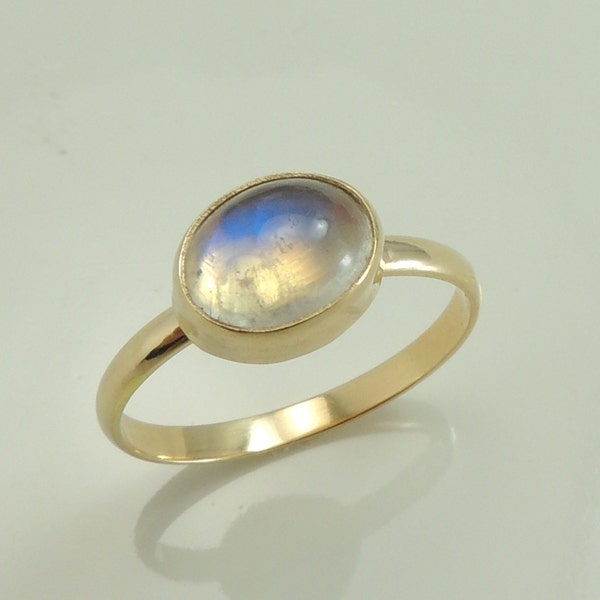 Reserved for Sarah- Moonstone Ring Solid 14k Gold