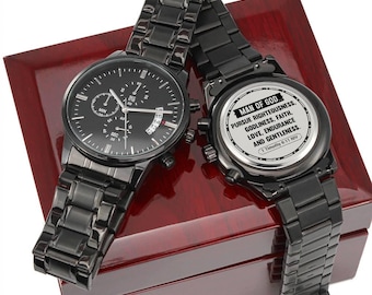 Mann Gottes (1 Timotheus 6,11) – Gravierte Chronographenuhr