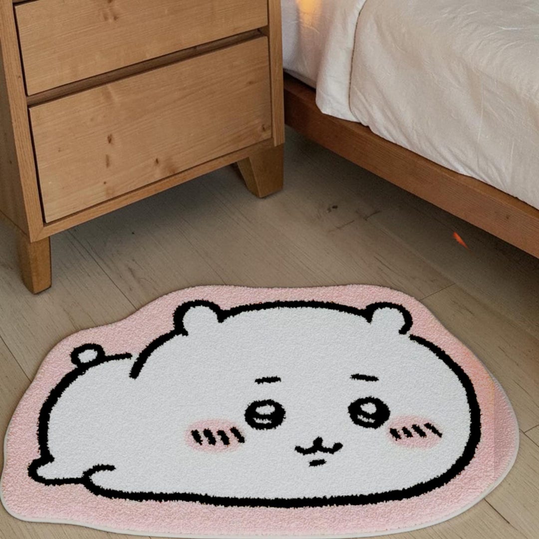 Usagi Rug Chiikawa Plush Rug: Anime Hachiware Usagi Carpet, Non-slip Soft Floor ...