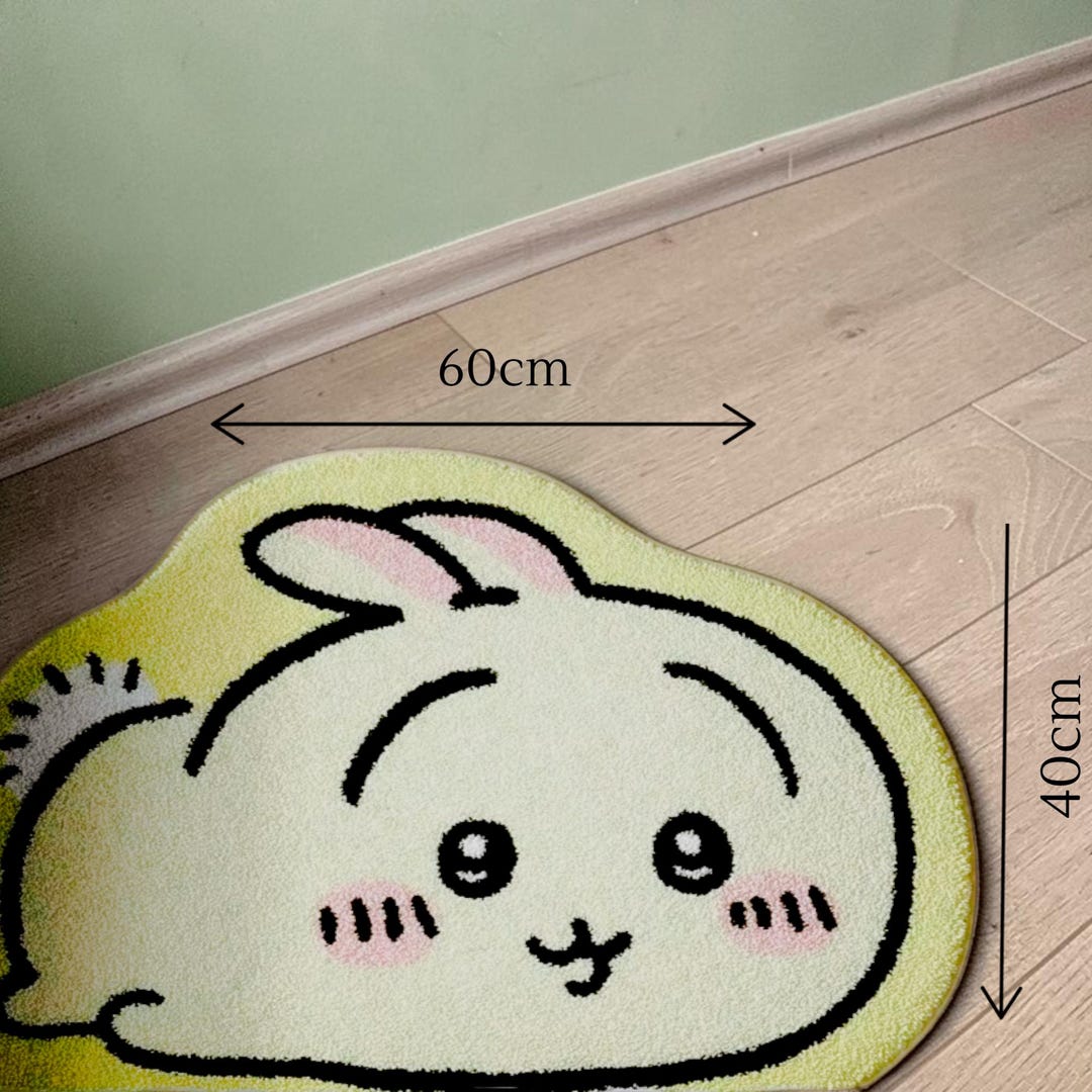Usagi Rug Chiikawa Rug Anime Plush Floor Mat Hachiware Usagi Carpet Non Slip ...