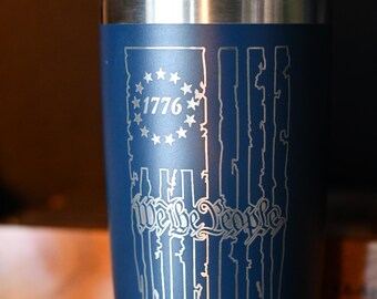 1776 Wir, die Leute gravierten Becher, 20 Unzen Edelstahl Laser gravierte 20 Unzen Edelstahl Lasergravur, USA Freiheit Trinkgeschirr