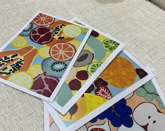 Vibrant Fruit Harvest Art Print Series, Modern Timeless Kitchen Wall Art