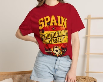 Spain Soccer Shirt 2026, Spain Football Fan Tee, Vintage Football Graphic Shirt, Comfort Colors 1717, Spain Team Apparel, Soccer Lover Gift