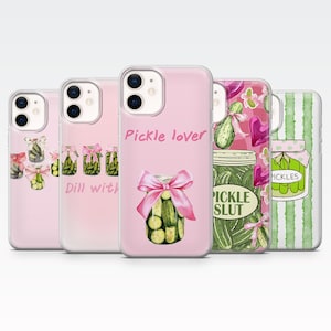 Pickle Girl mobilskal Dill Pickle Pickles fodral för iPhone 17Pro 16, 15, 14, 13, 12, Samsung S26, S25, S24, S23Fe, A16, A56, Pixel 10, 9Pro