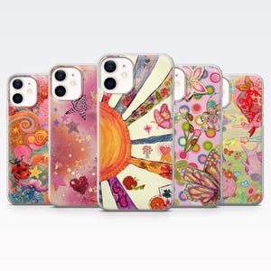 Retro Whimsy mobilskal Whimsical Whimsy-fodral för iPhone 18Pro, 17, 16, 15, 14, 13, Samsung S26, S25, S24, S23Fe, A16, A56, Pixel 11, 10