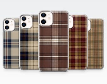 Gezellig flanellen telefoonhoesje geruite flanellen hoes voor iPhone 17Pro 16, 15 14, 13, 12, Samsung S26, S25, S24, S23Fe, A16, A56, Pixel 10, 9Pro