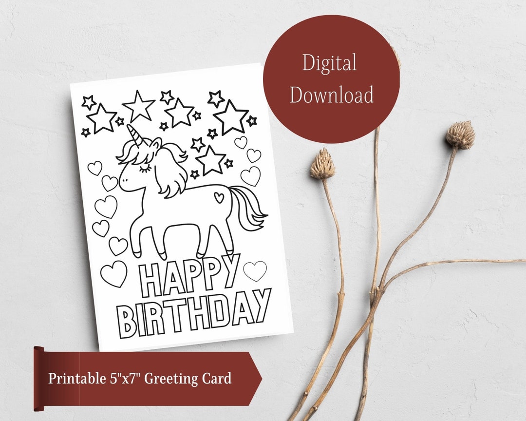 Colorable Happy Birthday Gigi Birthday Card, Gigi Rainbow Card, Gigi ...