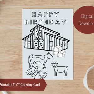 Colorable Happy Birthday Gigi Geburtstagskarte, Gigi Regenbogen Karte, Gigi Geburtstagskarte, Regenbogen Geburtstagskarte zum Ausmalen, druckbare Geburtstagskarte