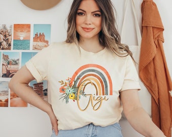 Boho Rainbow Gigi Shirt, Pregnancy  Announcement Shirt, Gigi Reveal Shirt, Grandma Reveal Shirt, New Gigi Gift, Mother's Day Gift, Gift Gigi