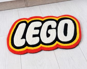 Colorful Tufted Word Rug | Fun Room Decor | Gift for Kids & Gamers