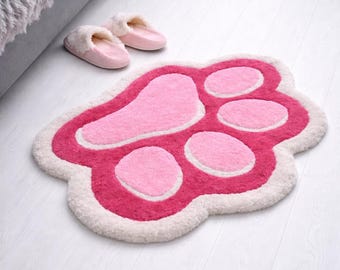 Pink Paw Rug