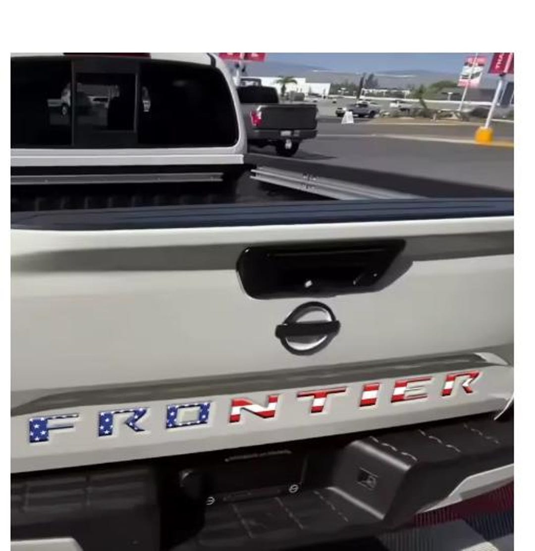 Frontier Letters 3d Emblem Tailgate Frontier Letters Rear Trunk Badge Sticker Decals ...