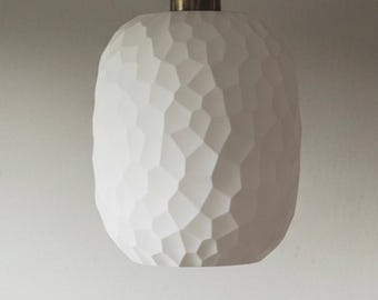 Organic Ceiling Lamp "Lampshade 7.0" - Textured Shade - Includes Adjustable Suspension Kit - Japandi and Wabi-Sabi Style