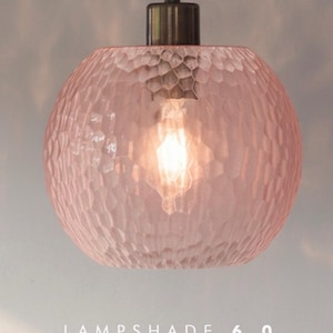 Durchscheinende rosa Deckenleuchte „Lampenschirm 6.0“ – Organischer Schirm – Hochdispersives PETG mit Aufhängungsset – Romantischer Stil