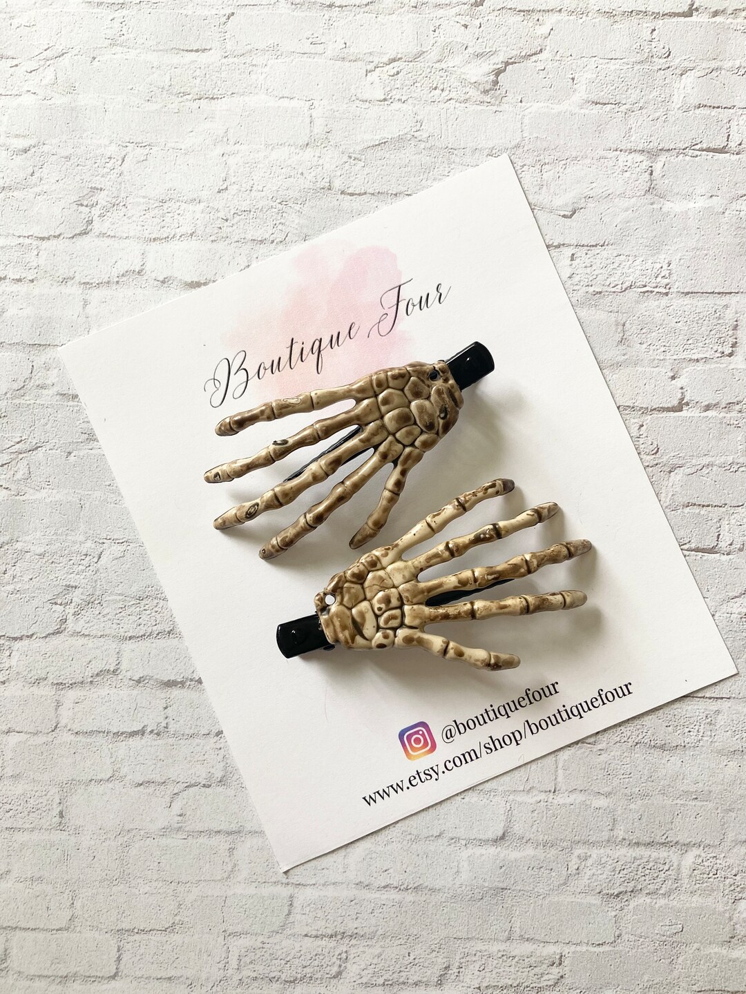 Skeleton Hands Hair Clips Skull Hair Clips Halloween Etsy