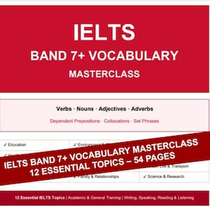 Curso intensivo de vocabulario para obtener una puntuación de 7 o superior en el IELTS